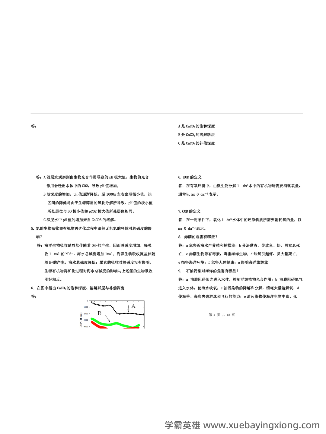 化学海洋学期末考试试题库含答案.doc - 05_《化学海洋学》复习资料_《化学海洋学》题库_第2页_学霸英雄_www.xuebayingxiong.com 化学海洋学期末考试试题库含答案.doc - 05_《化学海洋学》复习资料_《化学海洋学》题库_第2页_学霸英雄_www.xuebayingxiong.com