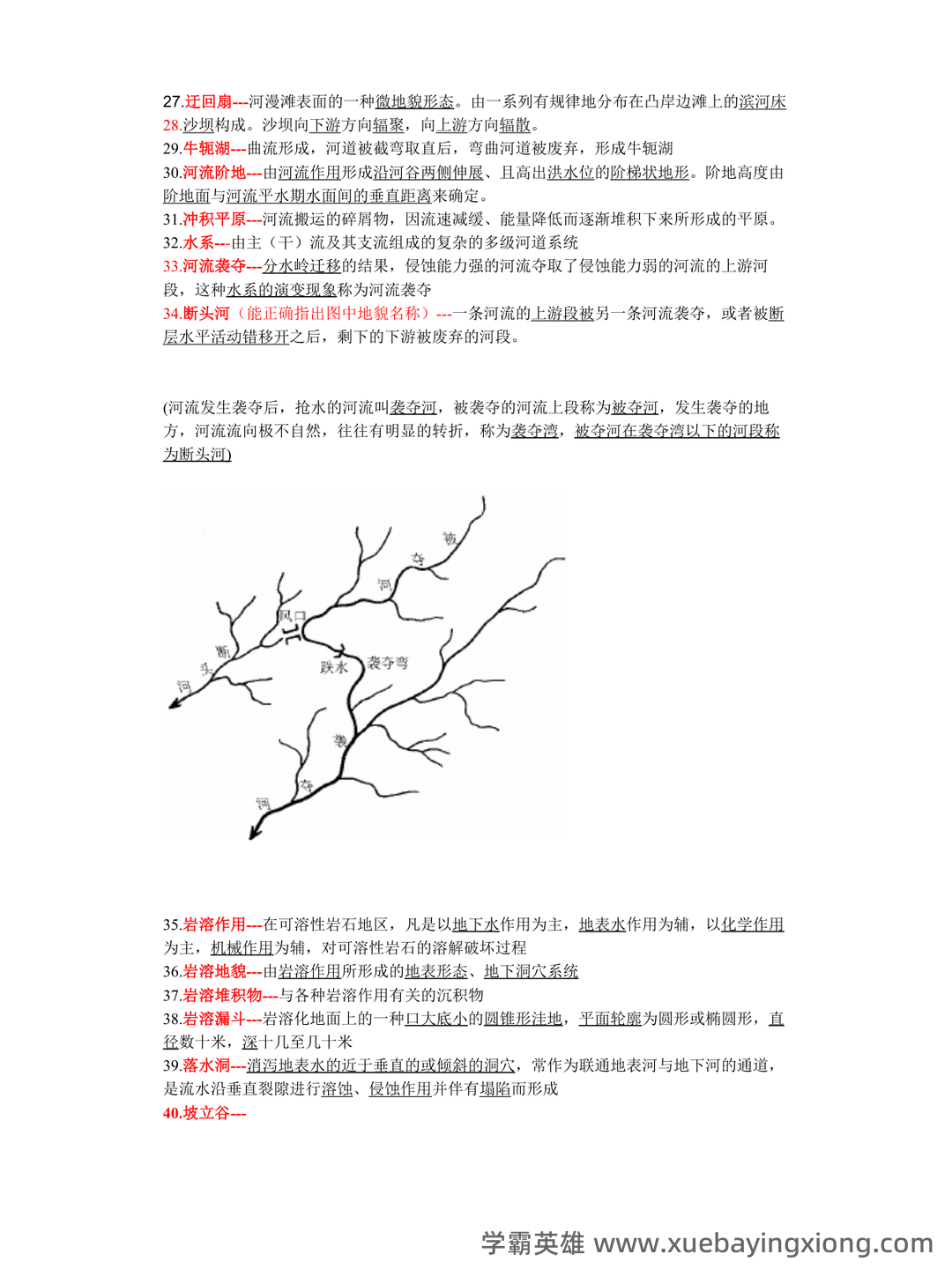 专业课《地貌学》重点复习资料:知识点+题库+选择题精练 - 01_《地貌学》复习资料_《地貌学》名词解释_第2页_学霸英雄_www.xuebayingxiong.com 专业课《地貌学》重点复习资料:知识点+题库+选择题精练 - 01_《地貌学》复习资料_《地貌学》名词解释_第2页_学霸英雄_www.xuebayingxiong.com