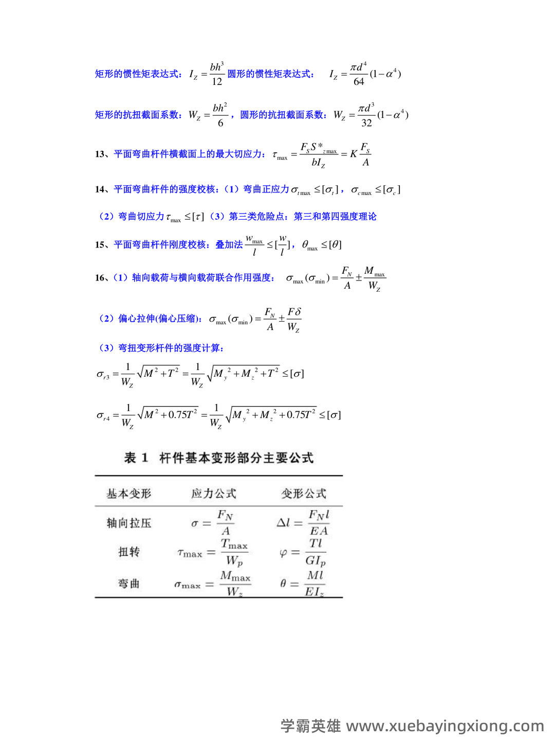 工程力学考试题库_试题及答案 - 找题吧 - 02_《工程力学》复习资料_《工程力学》公式大全_第1页_学霸英雄_www.xuebayingxiong.com 工程力学考试题库_试题及答案 - 找题吧 - 02_《工程力学》复习资料_《工程力学》公式大全_第1页_学霸英雄_www.xuebayingxiong.com