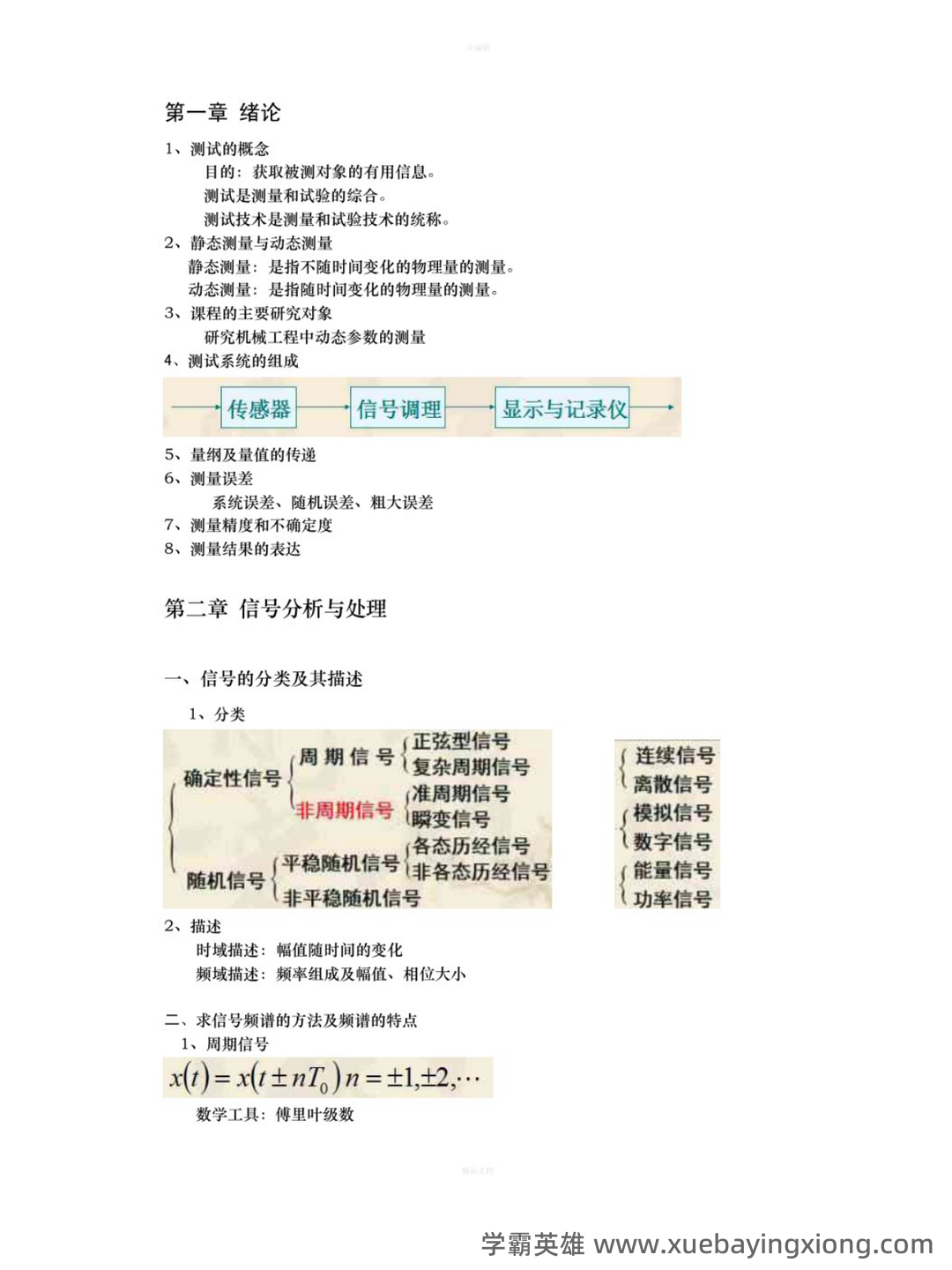 机械工程测试技术基础试题a及答案 - 01_《机械工程测试技术》复习资料_《机械工程测试技术》基础知识点_第1页_学霸英雄_www.xuebayingxiong.com 机械工程测试技术基础试题a及答案 - 01_《机械工程测试技术》复习资料_《机械工程测试技术》基础知识点_第1页_学霸英雄_www.xuebayingxiong.com