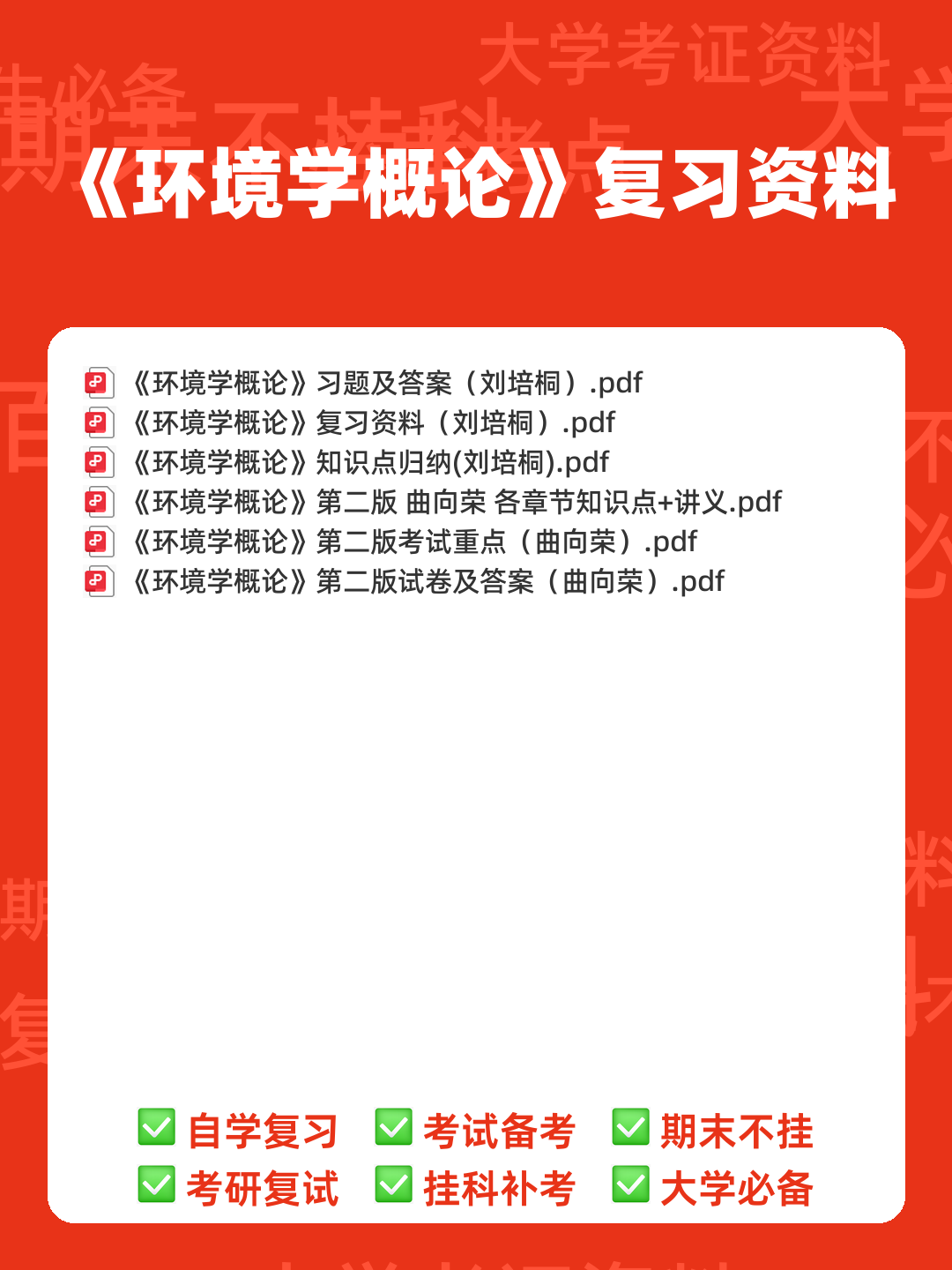 专业课《环境科学概论》重点复习资料：知识点+题库+选择题 - 00_《环境学概论》复习资料_封面首图_学霸英雄_www.xuebayingxiong.com