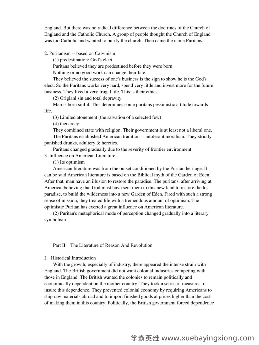 《美国文学史及选读》考试题型及复习要点2017 - 03_《美国文学史》复习资料_《美国文学史》知识点_第2页_学霸英雄_www.xuebayingxiong.com 《美国文学史及选读》考试题型及复习要点2017 - 03_《美国文学史》复习资料_《美国文学史》知识点_第2页_学霸英雄_www.xuebayingxiong.com