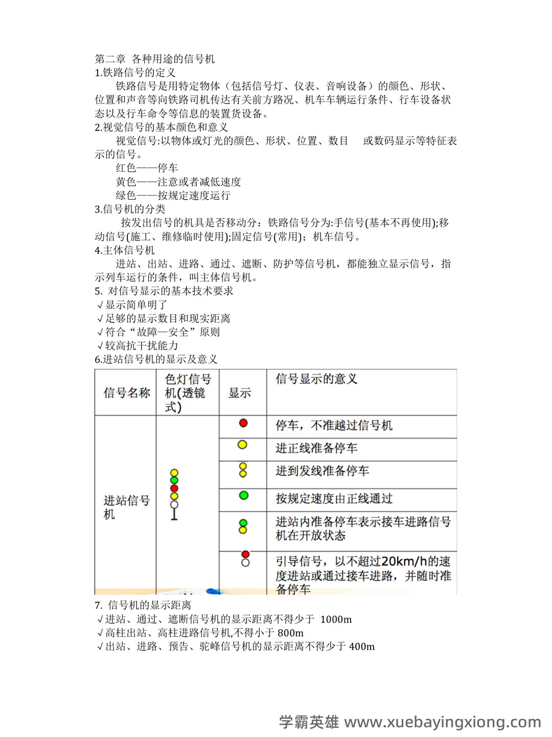 铁路信号基础设备题库合集 - 05_《铁路信号基础设备》复习资料_《铁路信号基础设备》道复习要点及课后答案_第1页_学霸英雄_www.xuebayingxiong.com 铁路信号基础设备题库合集 - 05_《铁路信号基础设备》复习资料_《铁路信号基础设备》道复习要点及课后答案_第1页_学霸英雄_www.xuebayingxiong.com